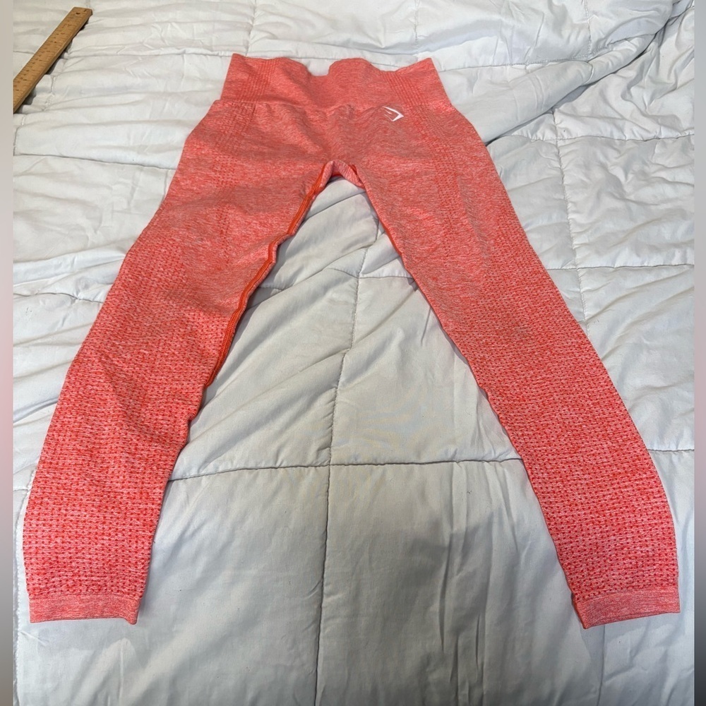 Gymshark seamless leggings size small orange marl
